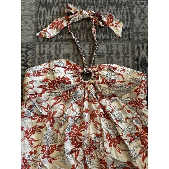 Bebe Vintage Y2K Silk Chain Neck Halter Top Pink Large Keyhole New w/tags RARE - Picture 11 of 11